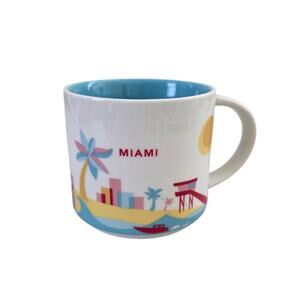 Starbucks You Are Here Miami Mug Blue Interior Collectible Travel Series